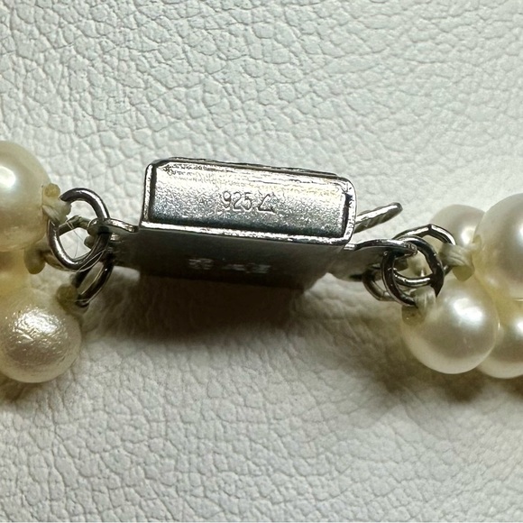 Danbury Mint Freshwater Pearl & Dyed Howlite 3-Strand Necklace 925 Clasp - Picture 14 of 16